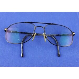 Safilo Elasta Eyeglasses Aviator Frame Brown Metal Made in Italy Unisex